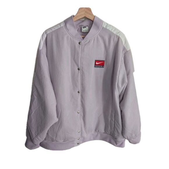 NIKE Sportswear Jacket Women's Size L Purple Lilac Team Bomber Varsity NWOT/NWT - Picture 4 of 8